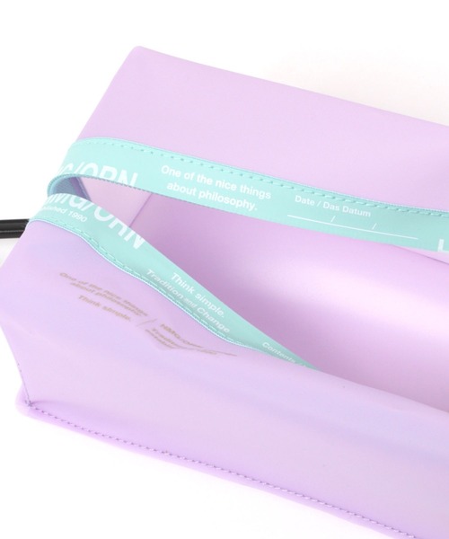 BAYFLOW（ベイフロー）の「[ティッシュボックスが入る!]オープンクローズスクエアポーチ（ポーチ・レディース・ホワイト/パープル・0）」の4枚目の写真