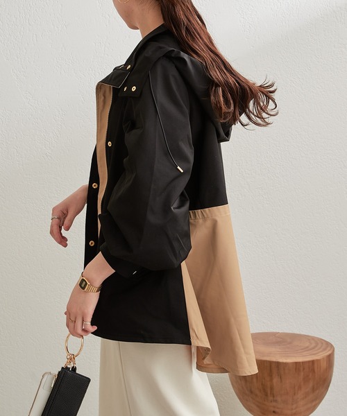 Pal collection（パルコレクション）の「ドロスト切替アウター（その他アウター・レディース・オフホワイト/ブラック・FREE）」の7枚目の写真