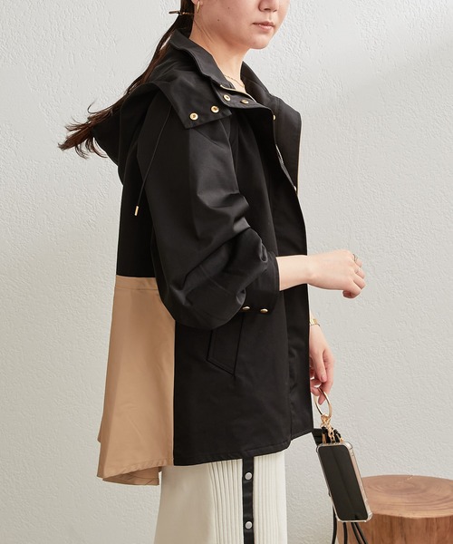 Pal collection（パルコレクション）の「ドロスト切替アウター（その他アウター・レディース・オフホワイト/ブラック・FREE）」の10枚目の写真