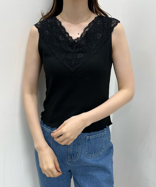 one after another NICE CLAUP(ワンアフターアナザーナイスクラップ)の「マルチレースインナー(キャミソール・レディース・ブラック/オフホワイト/ベージュ/アイボリー・FREE)」の14枚目の写真