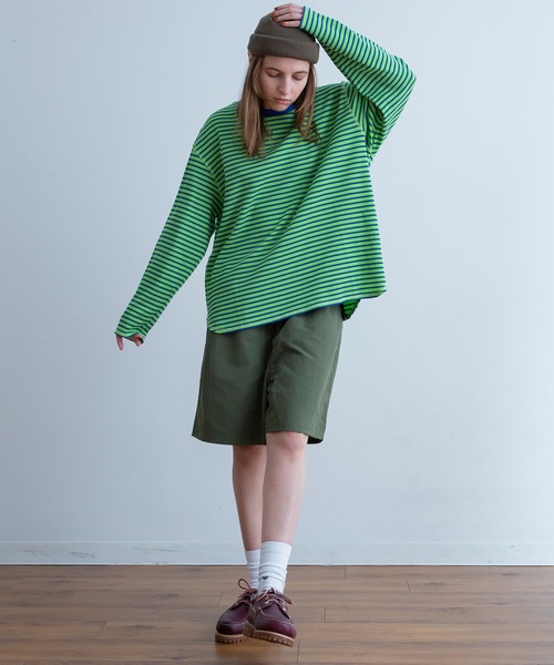 Universal Style Wear(ユニバーサルスタイルウェア)の「Universal Style Wear ニット ワッフル ロング スリーブ Tee(Tシャツ/カットソー・メンズ・ベージュ系その他/グリーン系その他/ブラック×ホワイト/ネイビー×ホワイト・MEDIUM/LARGE/X-LARGE)」の11枚目の写真