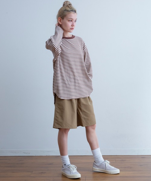 Universal Style Wear(ユニバーサルスタイルウェア)の「Universal Style Wear ニット ワッフル ロング スリーブ Tee(Tシャツ/カットソー・メンズ・ベージュ系その他/グリーン系その他/ブラック×ホワイト/ネイビー×ホワイト・MEDIUM/LARGE/X-LARGE)」の9枚目の写真