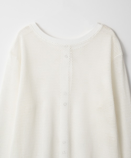 led.tokyo（レッドトウキョウ）の「【led.tokyo】2WAYボタンメッシュトップス（Tシャツ/カットソー・レディース・ブラック/グリーン/ホワイト・FREE）」の12枚目の写真