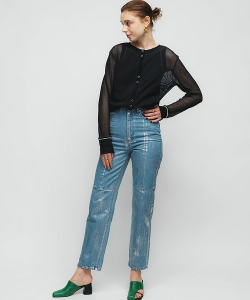 led.tokyo（レッドトウキョウ）の「【led.tokyo】2WAYボタンメッシュトップス（Tシャツ/カットソー・レディース・ブラック/グリーン/ホワイト・FREE）」の15枚目の写真