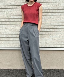 ランダムリブフレンチスリーブニット
