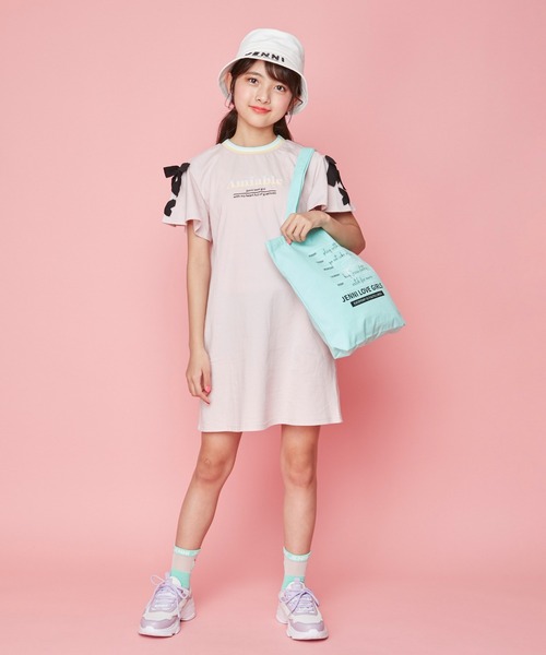 JENNI（ジェニィ）の「3Dロゴバケットハット（ハット・キッズ・ブラック/オフホワイト・54cm/56cm）」の5枚目の写真