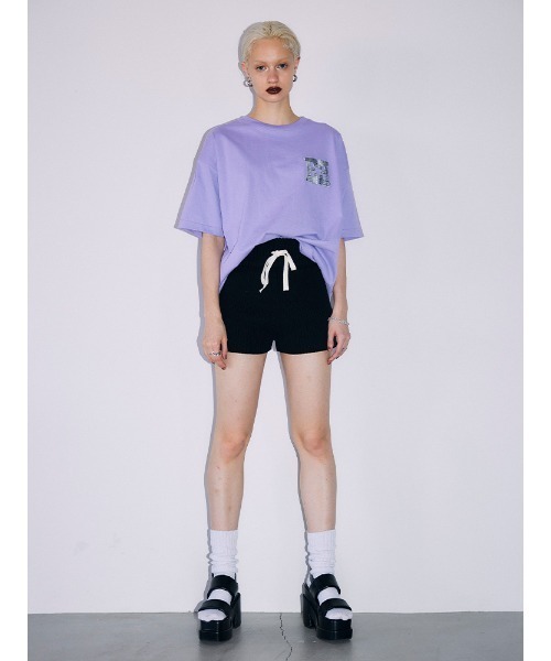 ENVYM（アンビー）の「EロゴBIGtee（Tシャツ/カットソー・レディース・ブルー/ブラック/パープル/ホワイト・FREE）」の6枚目の写真