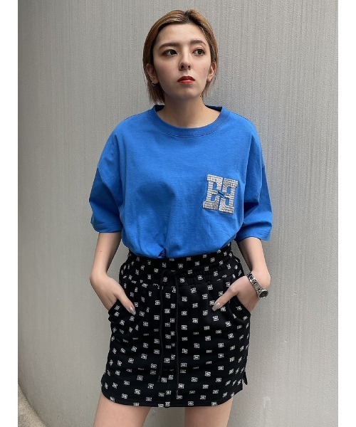 ENVYM（アンビー）の「EロゴBIGtee（Tシャツ/カットソー・レディース・ブルー/ブラック/パープル/ホワイト・FREE）」の12枚目の写真