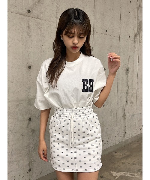 ENVYM（アンビー）の「EロゴBIGtee（Tシャツ/カットソー・レディース・ブルー/ブラック/パープル/ホワイト・FREE）」の19枚目の写真