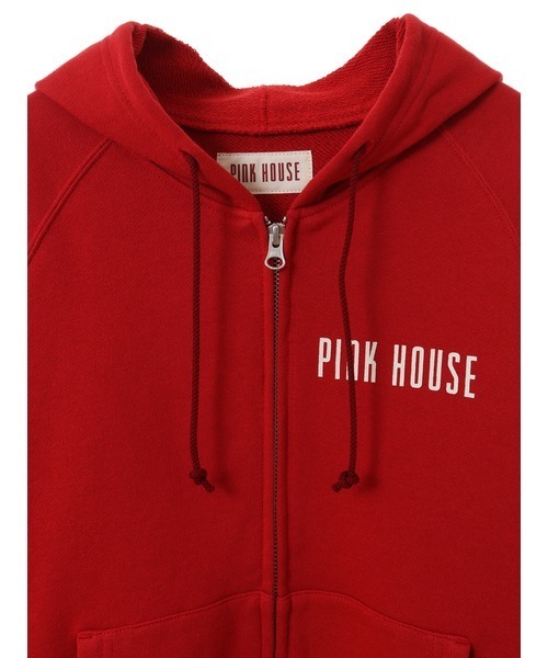 PINK HOUSE（ピンクハウス）の「ロゴパーカー（パーカー・レディース・レッド/ピンク/ラベンダー/ライトブルー/ブラック/トップグレー/オフホワイト・MEDIUM/LARGE）」の11枚目の写真