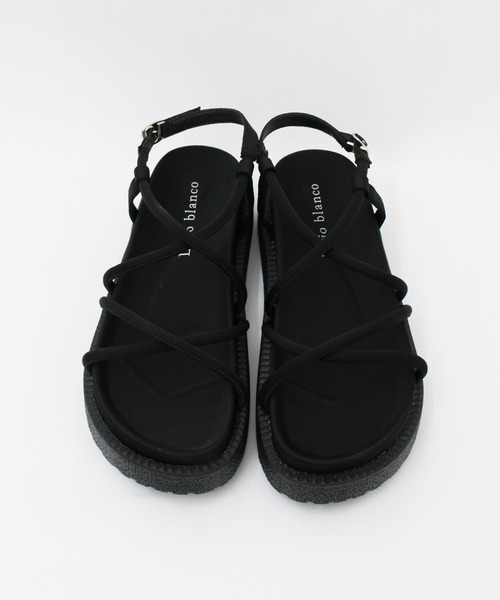 Piedi Nudi（ピエディヌーディ）の「【MIIYOU】チューブストラップフットベットサンダル（サンダル・レディース・ライトグリーン/ブラック/オフホワイト・M/L）」の10枚目の写真