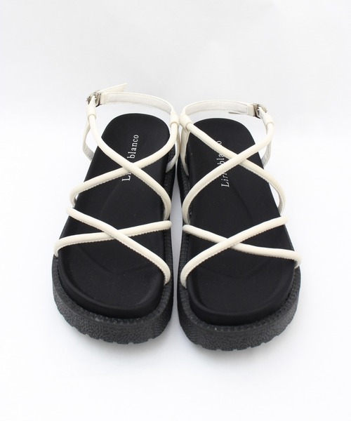 Piedi Nudi（ピエディヌーディ）の「【MIIYOU】チューブストラップフットベットサンダル（サンダル・レディース・ライトグリーン/ブラック/オフホワイト・M/L）」の18枚目の写真