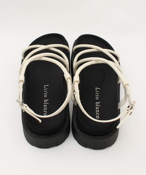 Piedi Nudi（ピエディヌーディ）の「【MIIYOU】チューブストラップフットベットサンダル（サンダル・レディース・ライトグリーン/ブラック/オフホワイト・M/L）」の19枚目の写真