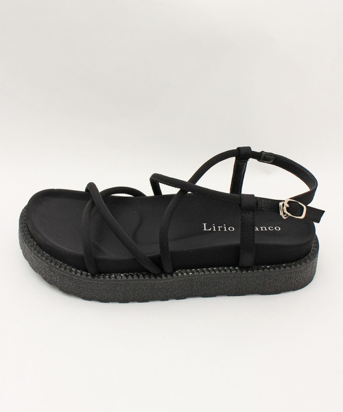 Piedi Nudi（ピエディヌーディ）の「【MIIYOU】チューブストラップフットベットサンダル（サンダル・レディース・ライトグリーン/ブラック/オフホワイト・M/L）」の12枚目の写真