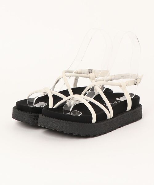 Piedi Nudi（ピエディヌーディ）の「【MIIYOU】チューブストラップフットベットサンダル（サンダル・レディース・ライトグリーン/ブラック/オフホワイト・M/L）」の17枚目の写真