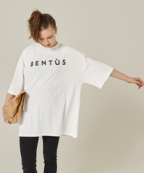 coca(coca)(コカ)の「ビッグシルエットロゴTチュニック(Tシャツ/カットソー・レディース・ホワイト/ベージュ・M/L)」の9枚目の写真