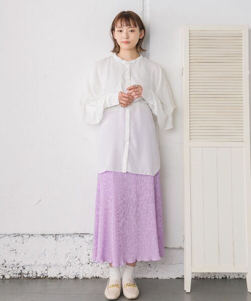 RETRO GIRL(レトロガール)の「ケープフリルチュニックBL(シャツ/ブラウス・レディース・オフホワイト/ライトベージュ/ブルー・FREE)」の18枚目の写真