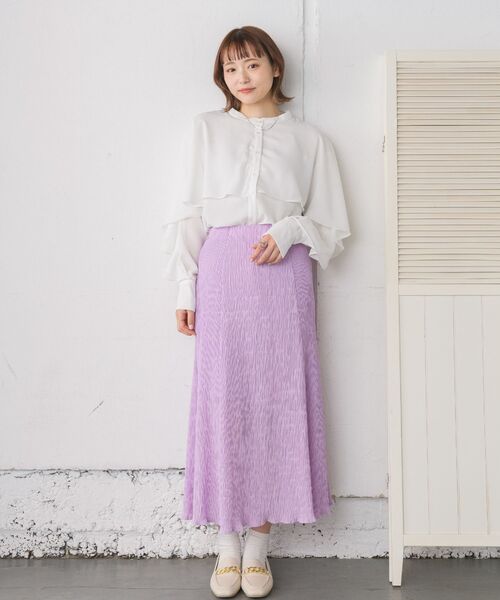 RETRO GIRL(レトロガール)の「ケープフリルチュニックBL(シャツ/ブラウス・レディース・オフホワイト/ライトベージュ/ブルー・FREE)」の22枚目の写真