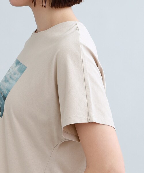 INDIVI（インディヴィ）の「◆【洗える/コットン100％】セミAフォトTシャツ（Tシャツ/カットソー・レディース・チャコールグレー/ブラック/ホワイト/ベージュ系9・13/15 /34/38/05）」の10枚目の写真