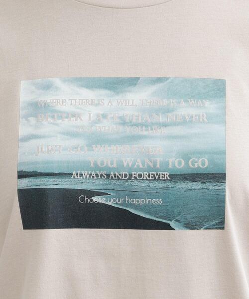 INDIVI（インディヴィ）の「◆【洗える/コットン100％】セミAフォトTシャツ（Tシャツ/カットソー・レディース・チャコールグレー/ブラック/ホワイト/ベージュ系9・13/15 /34/38/05）」の12枚目の写真