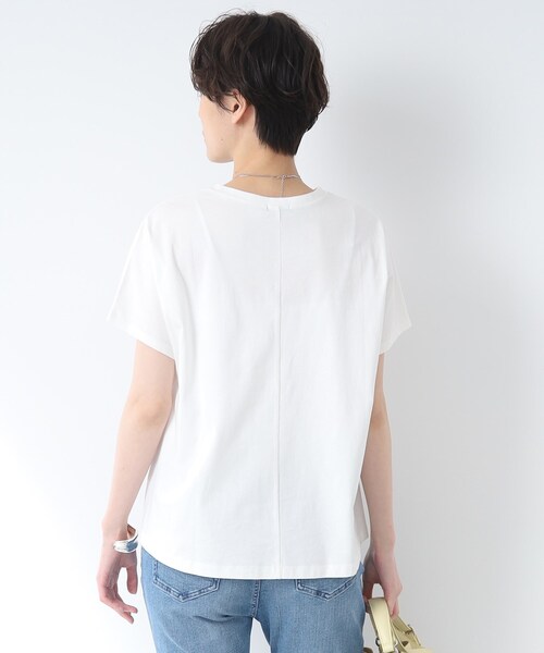 INDIVI（インディヴィ）の「◆【洗える/コットン100％】セミAフォトTシャツ（Tシャツ/カットソー・レディース・チャコールグレー/ブラック/ホワイト/ベージュ系9・13/15 /34/38/05）」の16枚目の写真