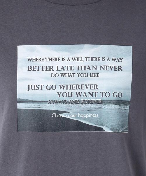 INDIVI（インディヴィ）の「◆【洗える/コットン100％】セミAフォトTシャツ（Tシャツ/カットソー・レディース・チャコールグレー/ブラック/ホワイト/ベージュ系9・13/15 /34/38/05）」の20枚目の写真