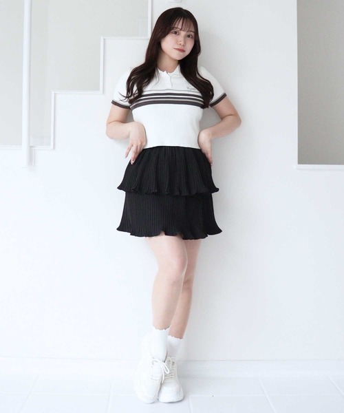 titty＆Co. PETIT by poyo（ティティーアンドコープティバイポヨ）の「【titty&Co.PETIT by poyo】プリーツティアードスカパン（その他パンツ・レディース・ブラック・FREE）」の4枚目の写真