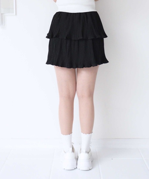 titty＆Co. PETIT by poyo（ティティーアンドコープティバイポヨ）の「【titty&Co.PETIT by poyo】プリーツティアードスカパン（その他パンツ・レディース・ブラック・FREE）」の7枚目の写真