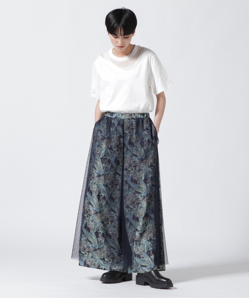 MARECHAL TERRE(マルシャルテル)の「MARECHAL TERRE(マルシャルテル) チュール切替えトップス/ZMT232CT117(Tシャツ/カットソー・レディース・ホワイト/ブラック・2)」の4枚目の写真