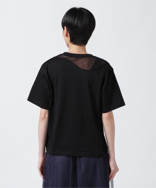 MARECHAL TERRE(マルシャルテル)の「MARECHAL TERRE(マルシャルテル) チュール切替えトップス/ZMT232CT117(Tシャツ/カットソー・レディース・ホワイト/ブラック・2)」の7枚目の写真