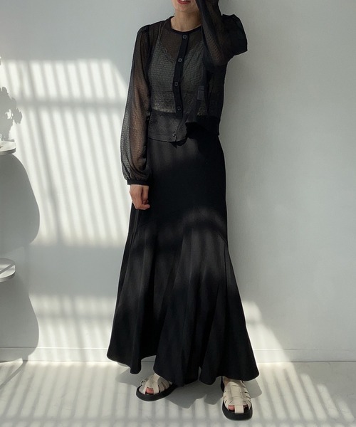 AS KNOW AS plus（アズノゥアズプラス）の「〇2WAYボリューム袖シャーリングブラウス（シャツ/ブラウス・レディース・ピンク/オフホワイト/ブラック・FREE）」の6枚目の写真