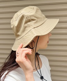 CLEA（クレア）の「UVカット/ストラップ付 サファリハット（ハット・メンズ）」