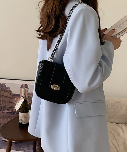 LOPASS（ロパス）の「チェーンスクエアショルダーバッグ（ショルダーバッグ・レディース・ブラック/シルバー・FREE）」の14枚目の写真