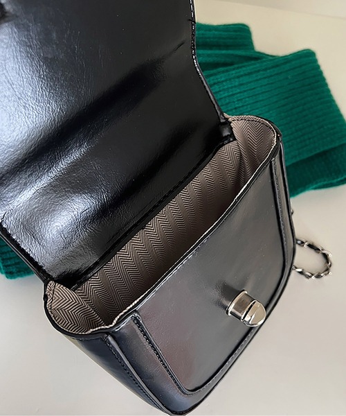 LOPASS（ロパス）の「チェーンスクエアショルダーバッグ（ショルダーバッグ・レディース・ブラック/シルバー・FREE）」の6枚目の写真