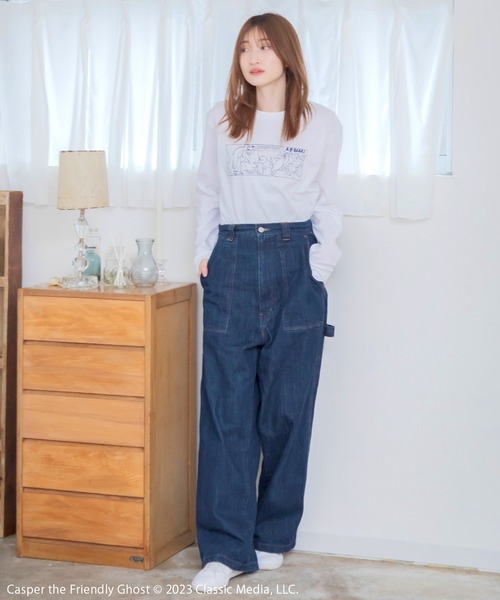 Universal Filmarket（ユニバーサルフィルマーケット）の「【Universal Filmarket】キャスパー　コミック ロンT（Tシャツ/カットソー・レディース・ホワイト/グレー/ブラック・M）」の4枚目の写真
