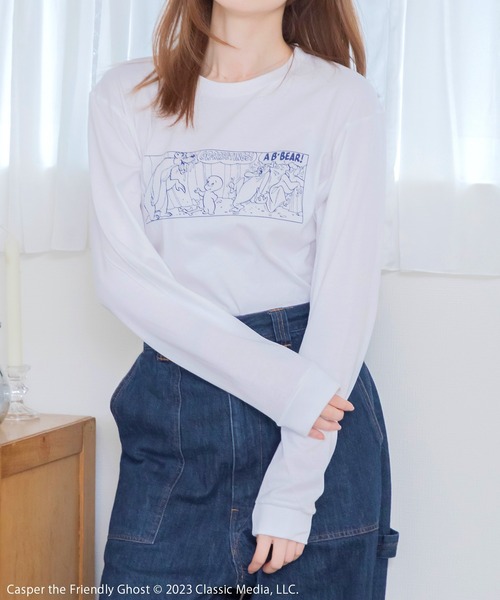 Universal Filmarket（ユニバーサルフィルマーケット）の「【Universal Filmarket】キャスパー　コミック ロンT（Tシャツ/カットソー・レディース・ホワイト/グレー/ブラック・M）」の5枚目の写真