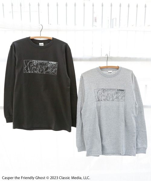 Universal Filmarket（ユニバーサルフィルマーケット）の「【Universal Filmarket】キャスパー　コミック ロンT（Tシャツ/カットソー・レディース・ホワイト/グレー/ブラック・M）」の6枚目の写真