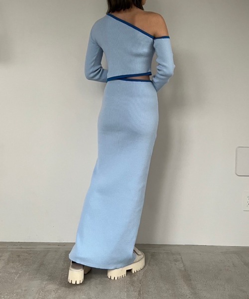 AMAIL(アマイル)の「Ethic bodymake dress(ワンピース・レディース・ブラック/ピンク/ブルー・FREE)」の7枚目の写真
