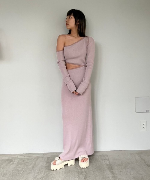 AMAIL(アマイル)の「Ethic bodymake dress(ワンピース・レディース・ブラック/ピンク/ブルー・FREE)」の16枚目の写真