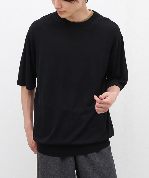 walenode / ウェルノード 】ウォッシャブルシルクシアーKNIT TEE