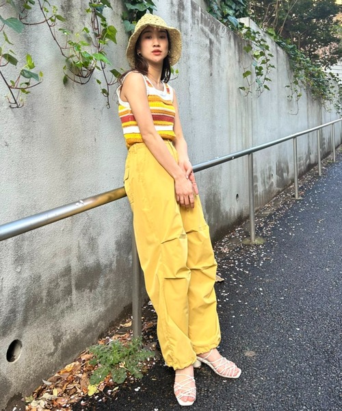 RODEO CROWNS WIDE BOWL（ロデオクラウンズワイドボウル）の「柄編みニットタンクトップ（タンクトップ・レディース・アイボリー/ブラウン/イエロー系その他・FREE）」の21枚目の写真