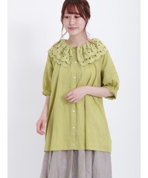 TSUHARU by Samansa Mos2 | 襟レースチュニックブラウス(チュニック)