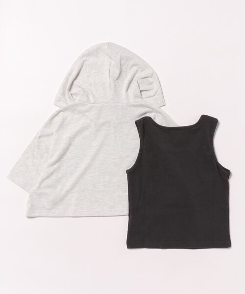 LOVETOXIC(ラブトキシック)の「アーチロゴ短丈PKインナーSET(Tシャツ/カットソー・キッズ・グリーン/オフホワイト/ブラック・S/M/SS/L)」の4枚目の写真