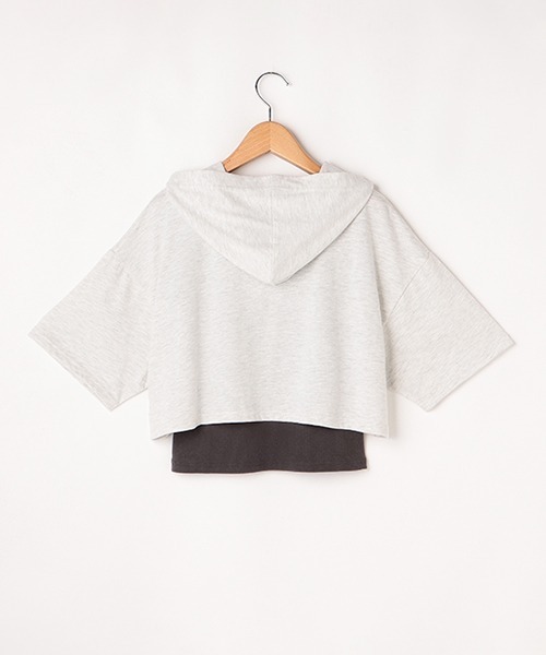 LOVETOXIC(ラブトキシック)の「アーチロゴ短丈PKインナーSET(Tシャツ/カットソー・キッズ・グリーン/オフホワイト/ブラック・S/M/SS/L)」の5枚目の写真