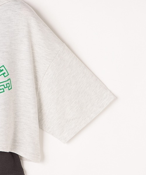 LOVETOXIC(ラブトキシック)の「アーチロゴ短丈PKインナーSET(Tシャツ/カットソー・キッズ・グリーン/オフホワイト/ブラック・S/M/SS/L)」の8枚目の写真