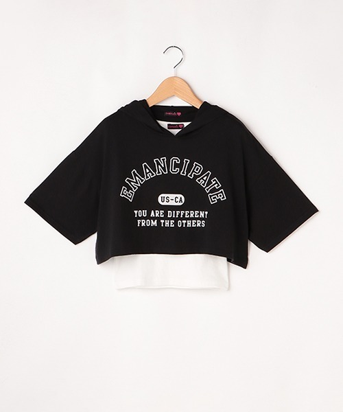 LOVETOXIC(ラブトキシック)の「アーチロゴ短丈PKインナーSET(Tシャツ/カットソー・キッズ・グリーン/オフホワイト/ブラック・S/M/SS/L)」の18枚目の写真