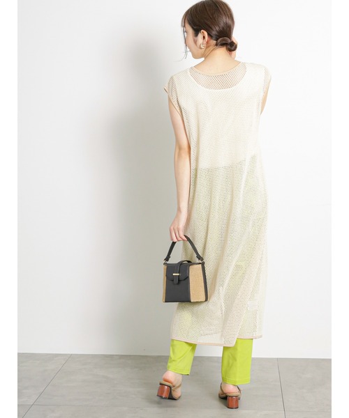 Te chichi TERRASSE（テチチテラス）の「メッシュロングジレ（ニット/セーター・レディース・ブラック/キナリ・F）」の16枚目の写真