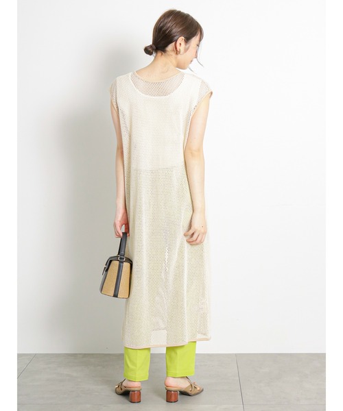 Te chichi TERRASSE（テチチテラス）の「メッシュロングジレ（ニット/セーター・レディース・ブラック/キナリ・F）」の17枚目の写真