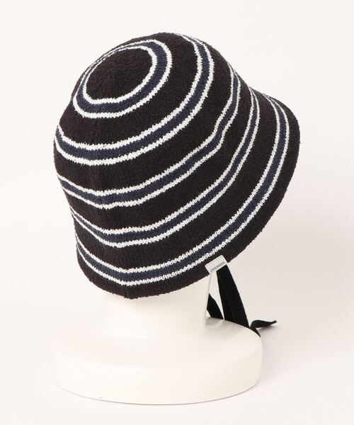 OVERRIDE（オーバーライド）の「OVERRIDE THERMO BORDER PILE TULIP / オーバーライド（ハット・レディース・ネイビー/ホワイト/ブラック・58cm）」の4枚目の写真