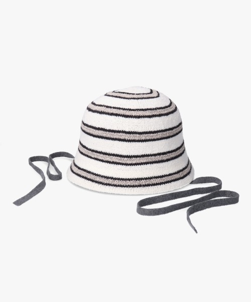 OVERRIDE（オーバーライド）の「OVERRIDE THERMO BORDER PILE TULIP / オーバーライド（ハット・レディース・ネイビー/ホワイト/ブラック・58cm）」の2枚目の写真